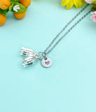 Silver Bellflower Charm Necklace • Dainty Campanula Pendant • Nature Lover Jewelry Gift, N6722