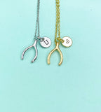 Silver Wishbone Charm Necklace – Dainty Good Luck Pendant for Hope, Wishes & New Beginnings, N6697