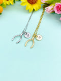 Silver Wishbone Charm Necklace – Dainty Good Luck Pendant for Hope, Wishes & New Beginnings, N6697