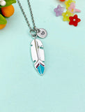 Silver Feather Charm Necklace • Dainty Feather Pendant • Minimalist Nature Jewelry, N6698
