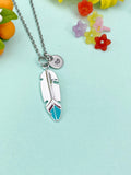 Silver Feather Charm Necklace • Dainty Feather Pendant • Minimalist Nature Jewelry, N6698
