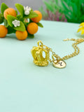 Gold Crown Charm Necklace • Dainty Royal Pendant • Minimalist Queen Jewelry, N6699