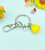 Silver Pearl Charm Keychain • Dainty White Accent • Minimalist Everyday Accessory, N6703
