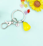 Silver Pearl Charm Keychain • Dainty White Accent • Minimalist Everyday Accessory, N6703