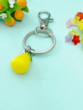 Silver Pearl Charm Keychain • Dainty White Accent • Minimalist Everyday Accessory, N6703