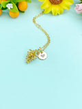 Gold Pinecone Charm Necklace • Dainty Nature Pendant • Minimalist Woodland Jewelry, N6705