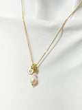 Gold or Silver Freshwater Pearl Pendant Necklace for Women, N6731