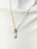 Gold or Silver Freshwater Pearl Pendant Necklace for Women, N6731