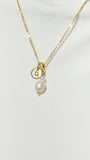 Gold or Silver Freshwater Pearl Pendant Necklace for Women, N6731