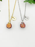 Gold or Silver Red Pomegranate Charm Necklace, N6738