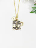 Gold Coffee Bean Blender Charm Necklace for Women, N6740