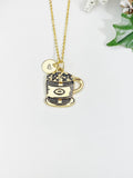 Gold Coffee Bean Blender Charm Necklace for Women, N6740