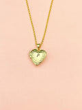 Gold TINY Heart Locket Necklace, Personalized Customized Monogram Made to Order Jewelry, D392G
