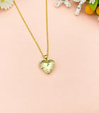 Gold TINY Heart Locket Necklace, Personalized Customized Monogram Made to Order Jewelry, D392G