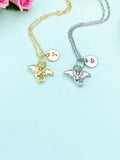 Gold or Silver Tiny Manta Ray Charm Necklace • Dainty Ocean Pendant Jewelry Gift, N6713