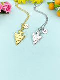 Gold or Silver Arrowhead Charm Necklace • Dainty Minimalist Pendant • Strength Symbol Gift, N6714