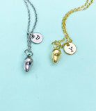 Gold or Silver Mango Charm Necklace • Dainty Fruit Pendant • Cute Minimalist Jewelry Gift, N6715