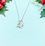 Running Horse Necklace – Silver Charm Pendant Gift for Rider, Teen, or Animal Lover, N2638