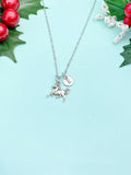 Running Horse Necklace – Silver Charm Pendant Gift for Rider, Teen, or Animal Lover, N2638