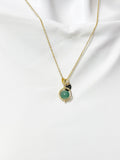 Green Natural Aventurine Gemstone Necklace, N4608A