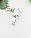 Personalized Domino Keychain – Stainless Steel Number Gift