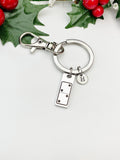 Personalized Domino Keychain – Stainless Steel Number Gift