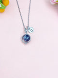 Silver Natural Snowflake Obsidian Necklace, Natural Gemstone, N3845Y