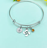 Silver Lauburu Cross Basque Charm Bracelet, N5708B