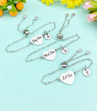 Big Sis Mid Sis Lil Sis Bracelet, Heart, Big Sister Middle Sister Little Sister Bracelet, Sisters Jewelry, Sister Gift, D561S
