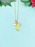 Gold Yellow Banana Charm Necklace, N5792