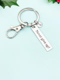 Never Give Up Charm Keychain, D529A
