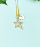 North Star Necklace in Gold Silver Rose Gold, N2978