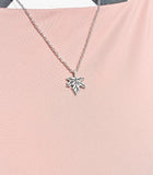 Silver Maple Leaf Necklace, Autumm Fall Gift, N727C