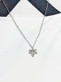 Silver Maple Leaf Necklace, Autumm Fall Gift, N727C