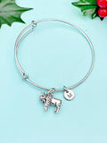 Silver Bison Charm Bracelet Wildlife Specialist Wildlife Biologist Gifts Ideas Personize Customize, N1891B