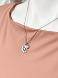 Silver Sunflower Charm Necklace, N1900