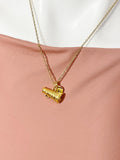 Gold Megaphone Cheer Charm Necklace – Dainty Cheer Pendant for Cheerleaders, Coaches & Team Spirit, N6694