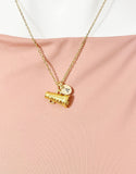 Gold Megaphone Cheer Charm Necklace – Dainty Cheer Pendant for Cheerleaders, Coaches & Team Spirit, N6694