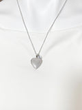 Stainless Steel Heart Locket Necklace, Keepsake Photo Frame, N4518