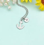 Silver Anchor Charm Necklace, N316