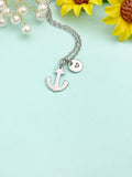 Silver Anchor Charm Necklace, N316