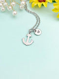 Silver Anchor Charm Necklace, N316