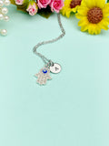 Silver Hamsa Hand with Blue Evil Eye Charm Necklace, N5756