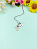 Silver Hamsa Hand with Blue Evil Eye Charm Necklace, N5756