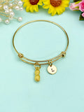 Gold Peanut Charm Bracelet, N5126B