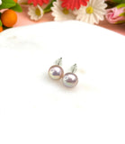 Natural Pearl Stud Earrings Sterling Silver, N6986