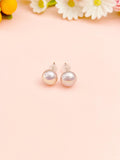 Natural Pearl Stud Earrings with 925 Sterling Silver Posts, N6773