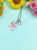 Silver Pink Shoe Charm Necklace • Dainty Shoe Pendant • Fashion Lover Gift, N6720