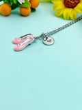 Silver Pink Shoe Charm Necklace • Dainty Shoe Pendant • Fashion Lover Gift, N6720
