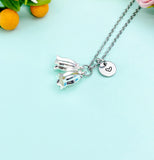 Silver Bellflower Charm Necklace • Dainty Campanula Pendant • Nature Lover Jewelry Gift, N6722